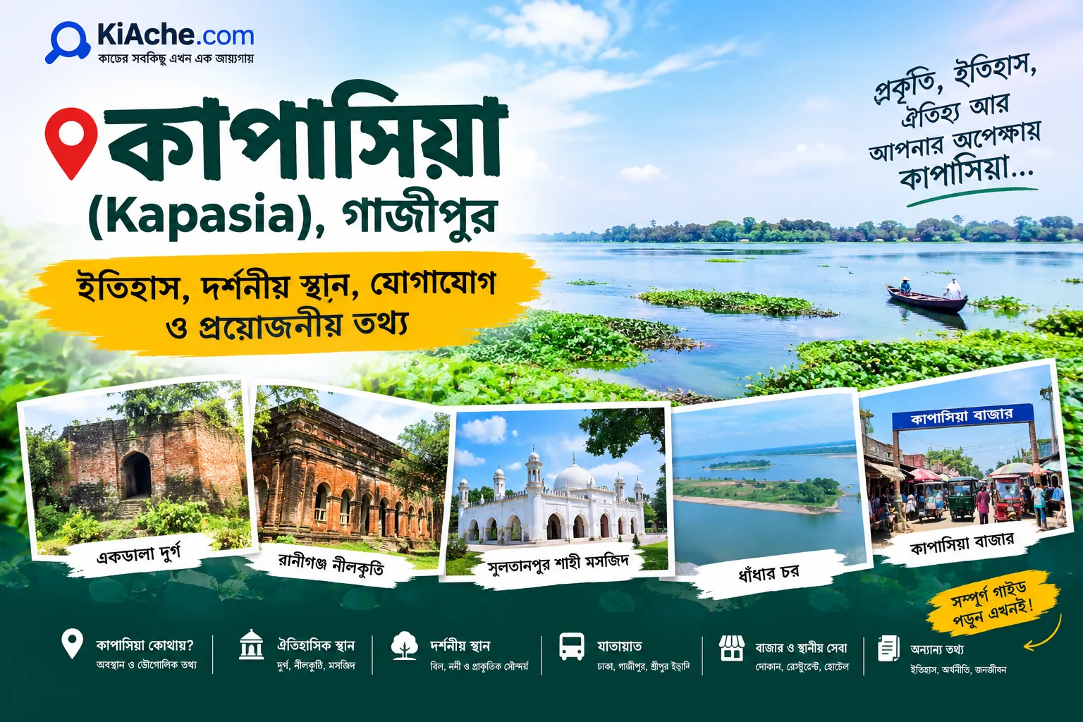 কাপাসিয়া (Kapasia), গাজীপুর – ইতিহাস, দর্শনীয় স্থান, যোগাযোগ ও প্রয়োজনীয় তথ্য